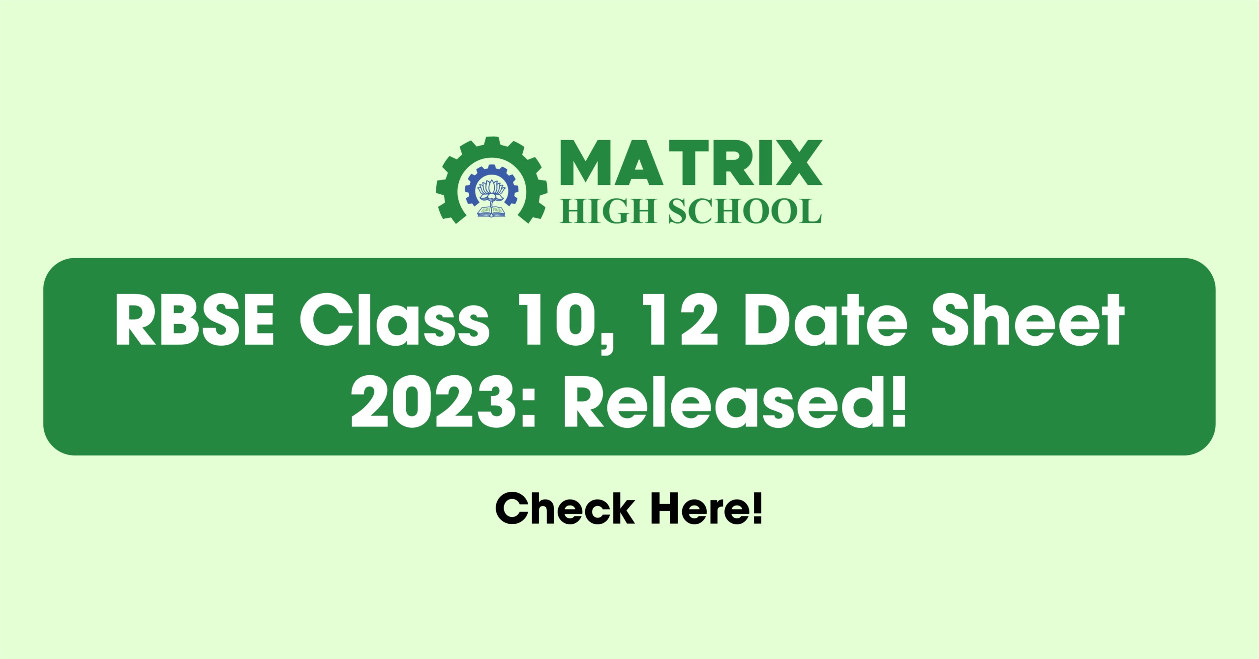 RBSE Class 10, 12 Date Sheet 2023: Released! Check Here!