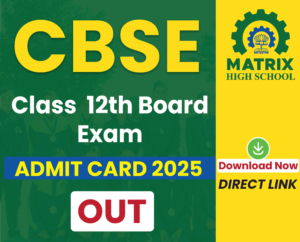 CBSE 12th Admit Card 2025
