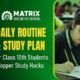 Study Plan for Class 10th Student