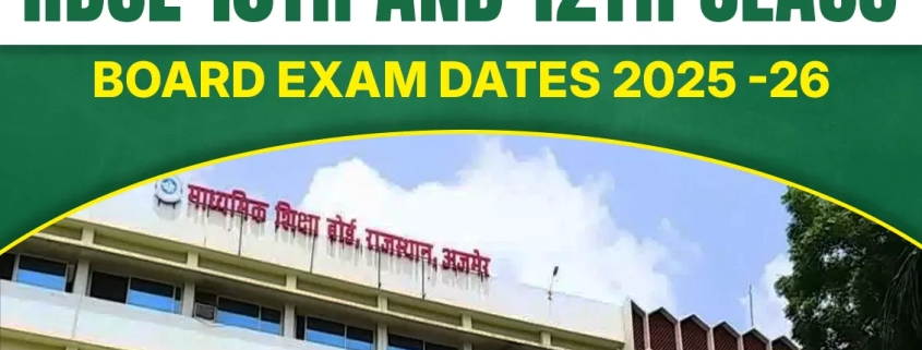 RBSE 10th & 12th Board Exam Date Sheet 2026