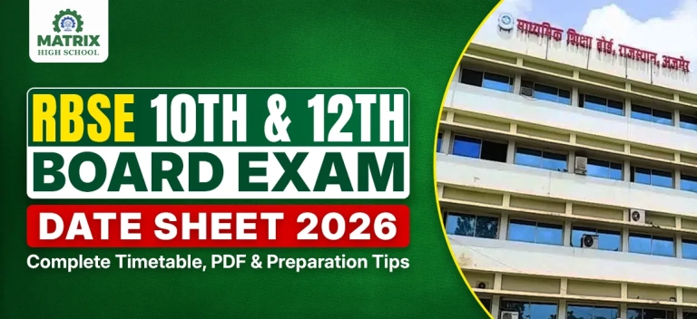 RBSE 10th & 12th Board Exam Date Sheet 2026-27: Complete Timetable, PDF & Preparation Tips