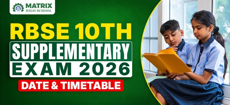 RBSE Class 10 Supplementary​ Exam 2026 | Date & Time Table