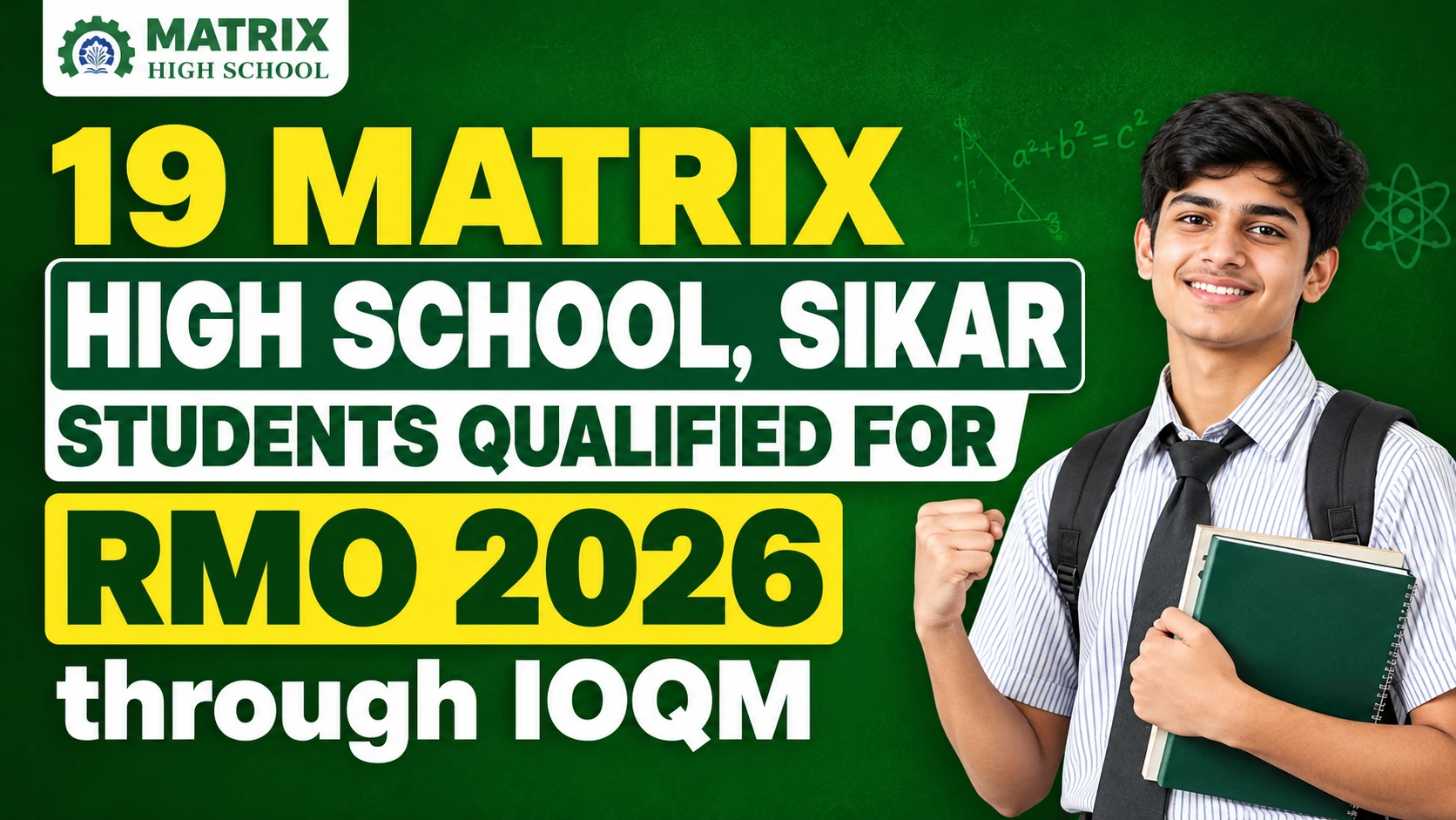 19 Matrix High School Sikar Students Qualified for RMO 2026 Through IOQM